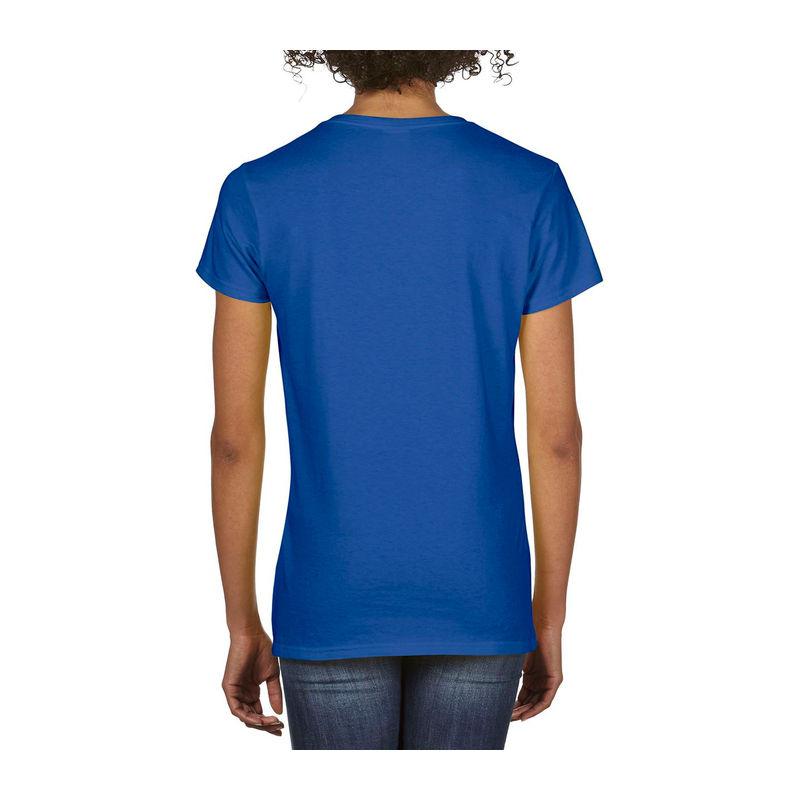 Tricou cu guler în V pentru femei Gildan Premium Cotton® Royal XL