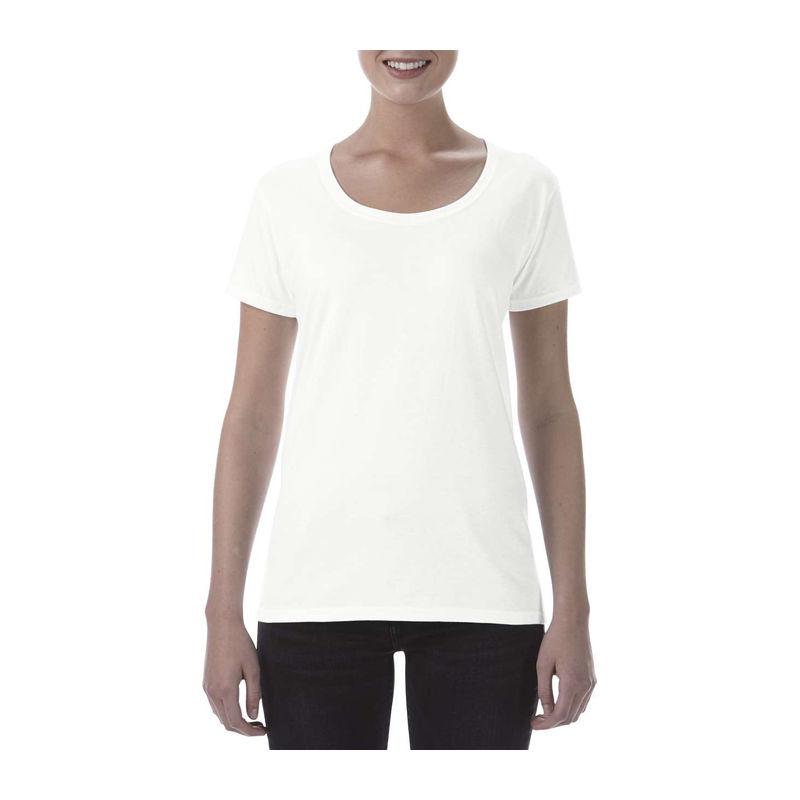 Tricou cu guler larg pentru femei Gildan Softstyle® Alb S