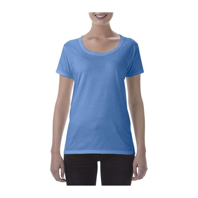 Tricou cu guler larg pentru femei Gildan Softstyle® Heather Royal