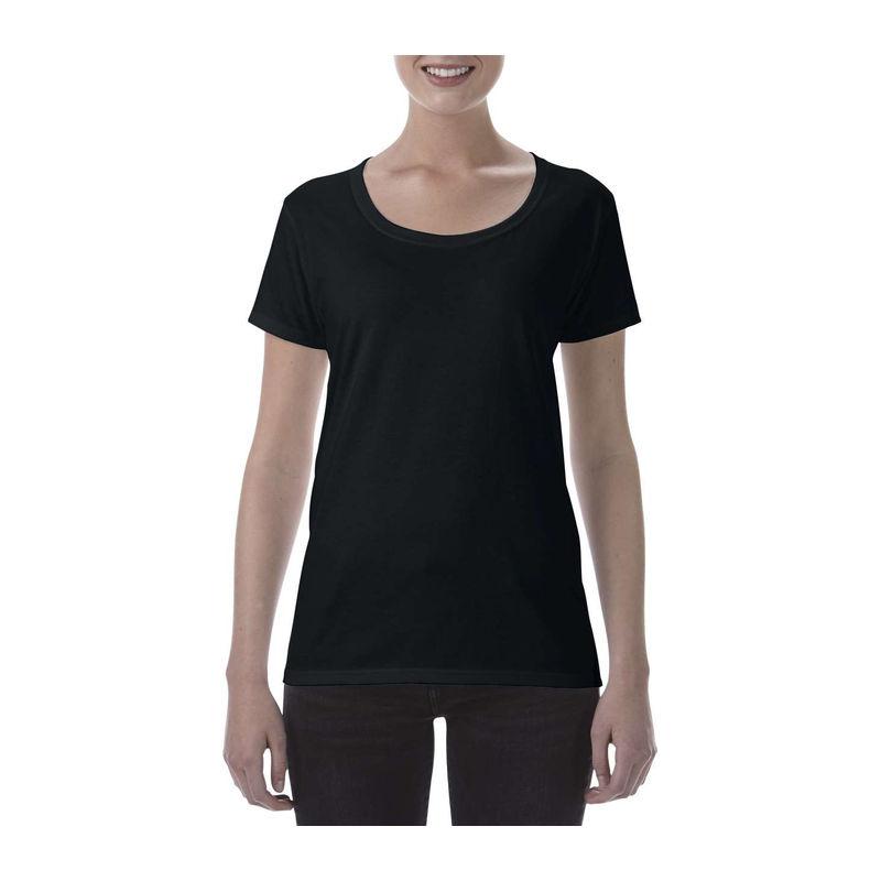 Tricou cu guler larg pentru femei Gildan Softstyle® Negru S