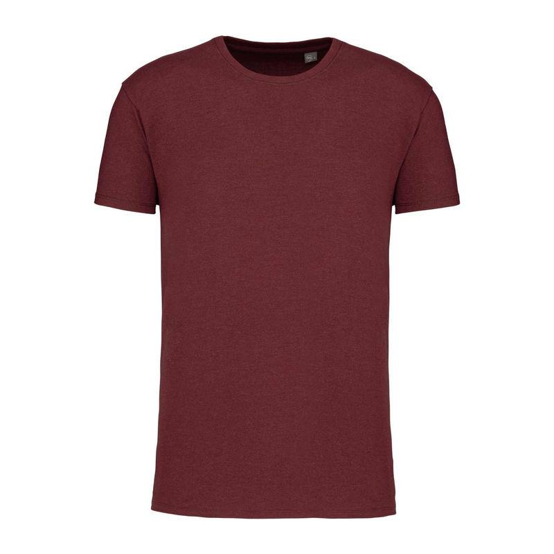 Tricou cu guler rotund pentru bărbați Bio150IC Wine Heather 5XL