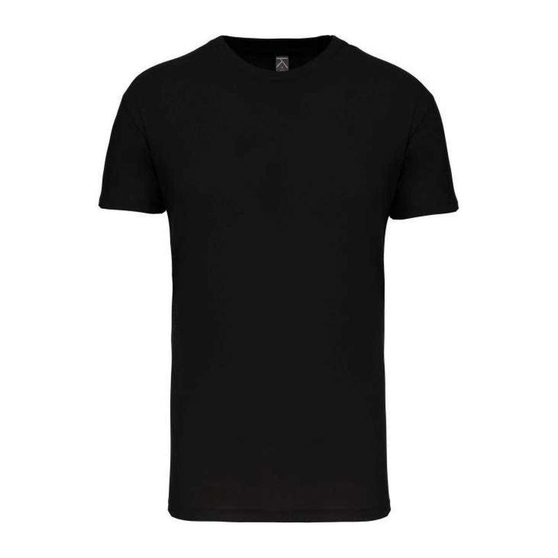 Tricou cu guler rotund pentru bărbați Bio150IC Negru