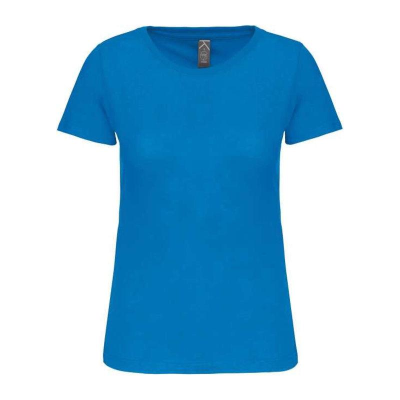 Tricou cu guler rotund pentru femei Bio150IC Tropical Blue