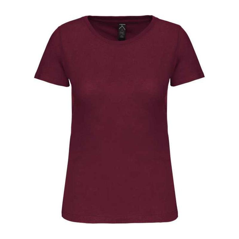 Tricou cu guler rotund pentru femei Bio150IC Bordeaux