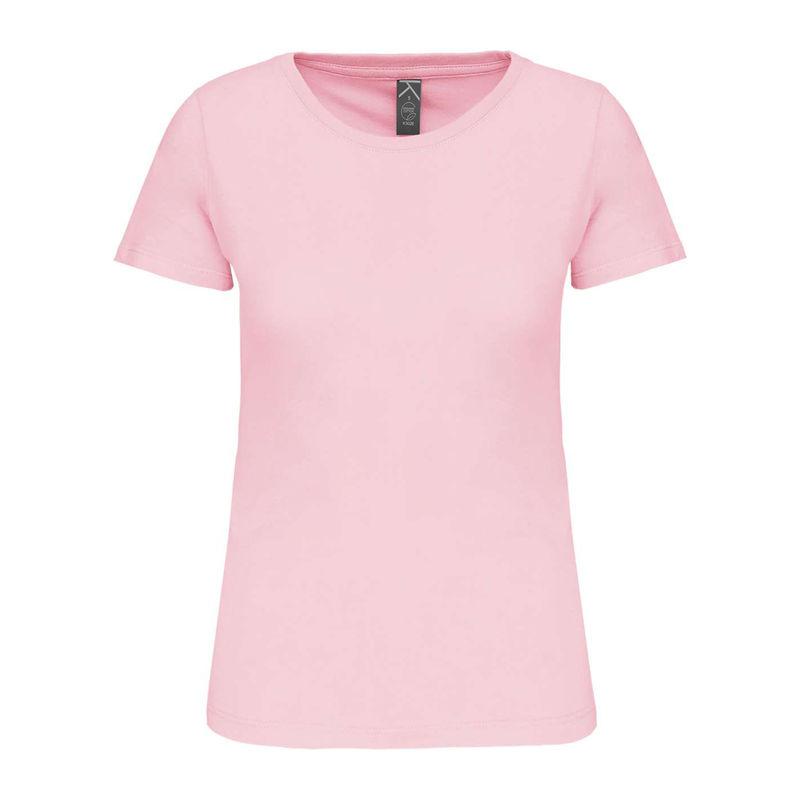 Tricou cu guler rotund pentru femei Bio150IC Roz