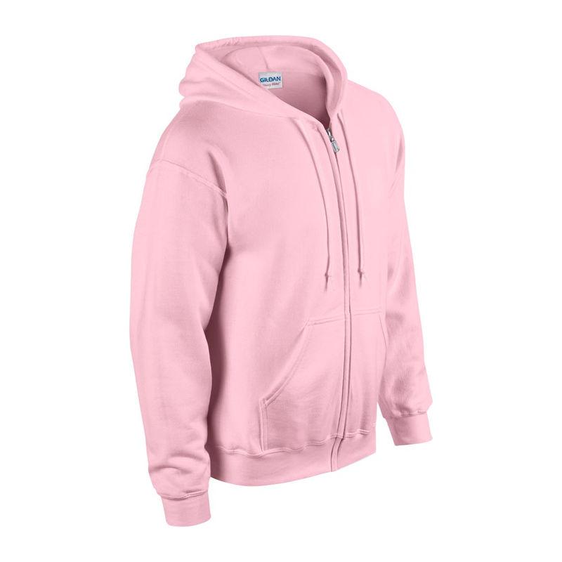 Hanorac cu glugă și fermoar pentru bărbați Gildan Heavy Blend™ Roz 3XL