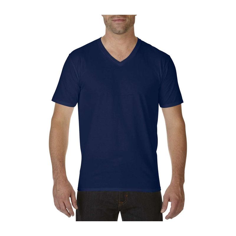 Tricou cu guler în V pentru bărbați Gildan Premium Cotton® Navy S