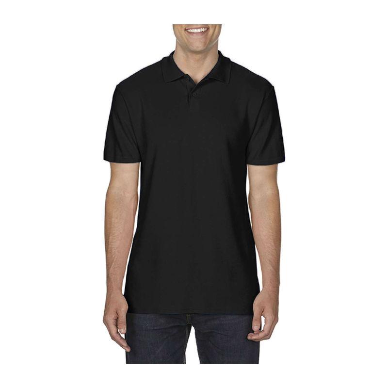 Tricou polo pentru bărbați Gildan Softstyle® Negru 4XL