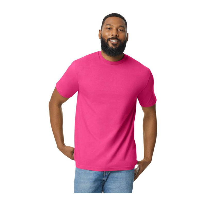 Tricou pentru bărbați Gildan Softstyle® Midweight  Roz XL