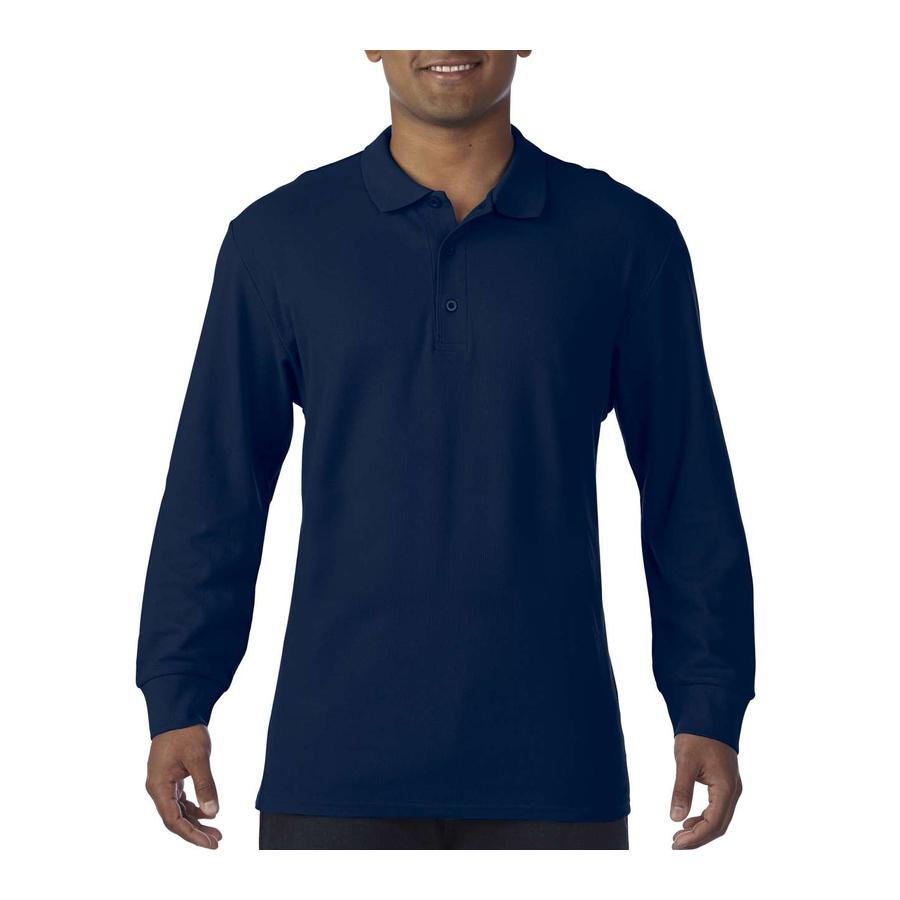 Tricou polo cu mânecă lungă pentru bărbați Gildan Premium Cotton® Navy XL