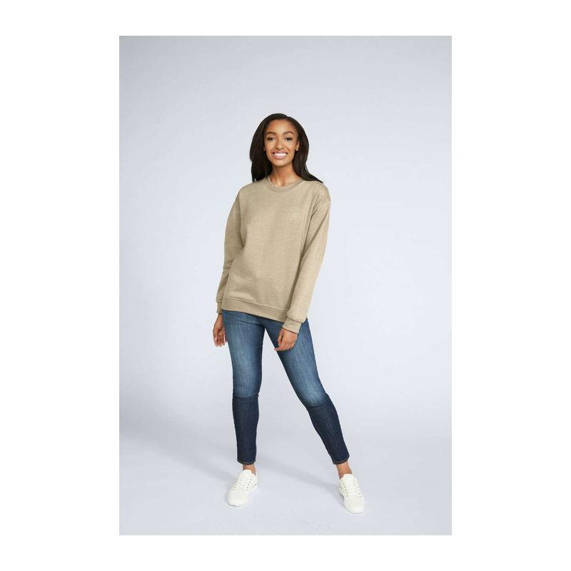 Bluză cu guler rotund unisex Gildan Softstyle® Midweight Beige