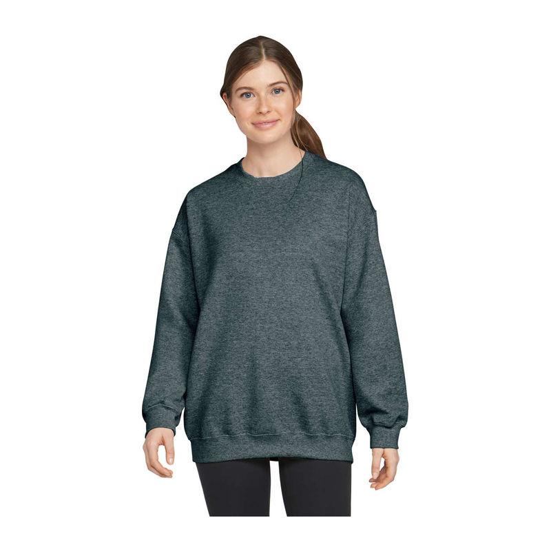 Bluză cu guler rotund unisex Gildan Softstyle® Midweight Gri