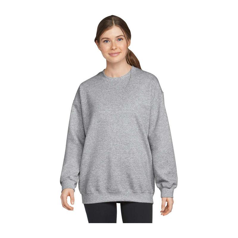 Bluză cu guler rotund unisex Gildan Softstyle® Midweight Gri