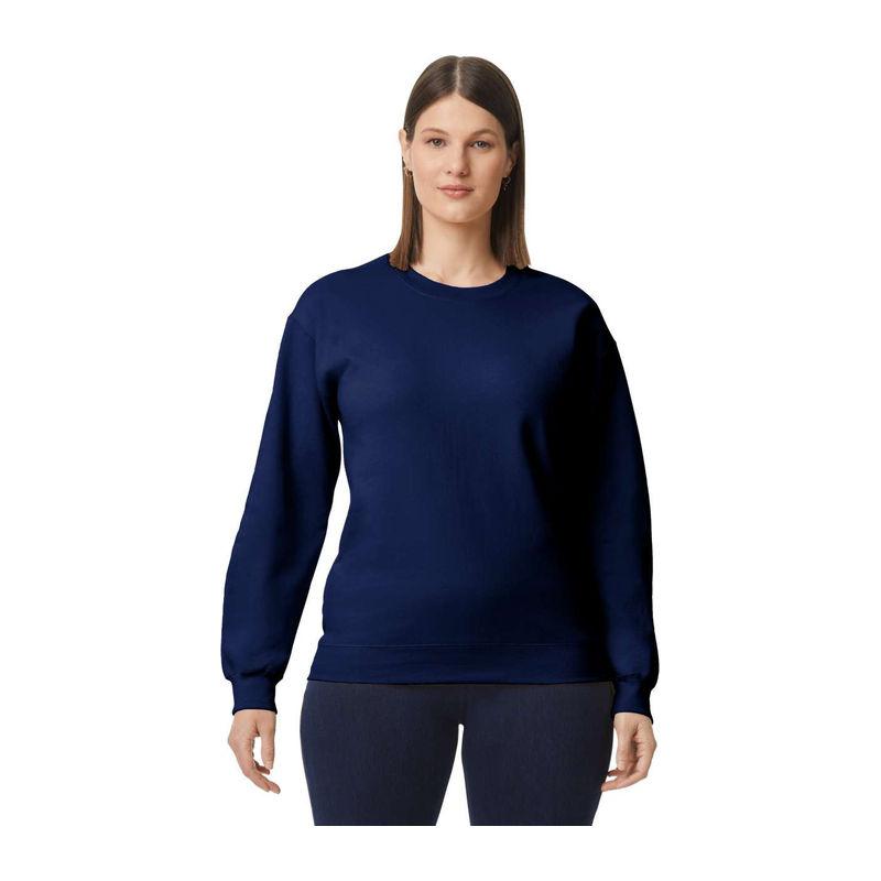 Bluză cu guler rotund unisex Gildan Softstyle® Midweight Navy Blue S