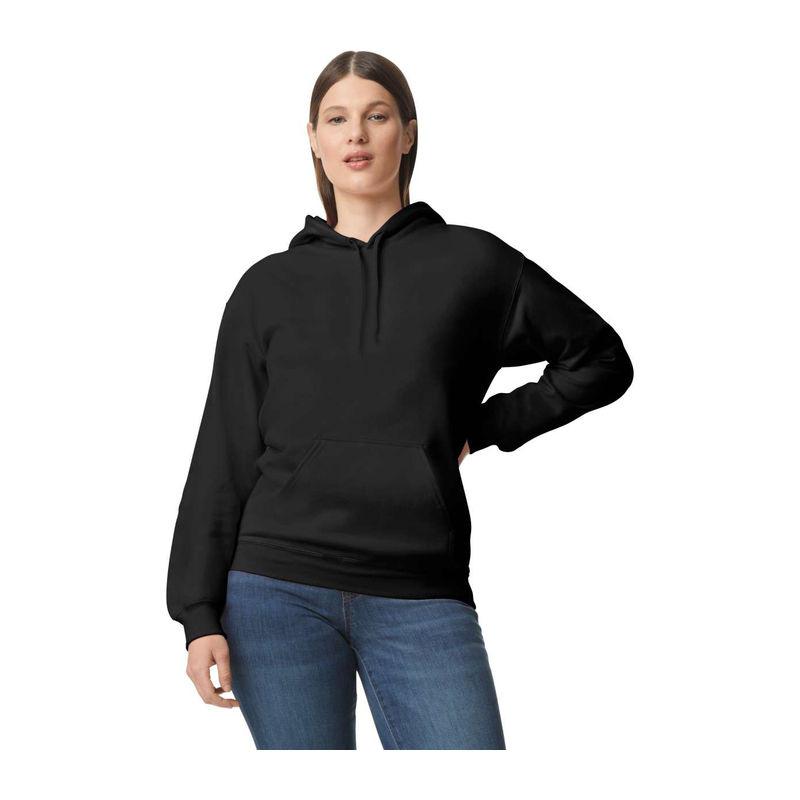 Hanorac unisex Softstyle® Gildan Midweight Negru