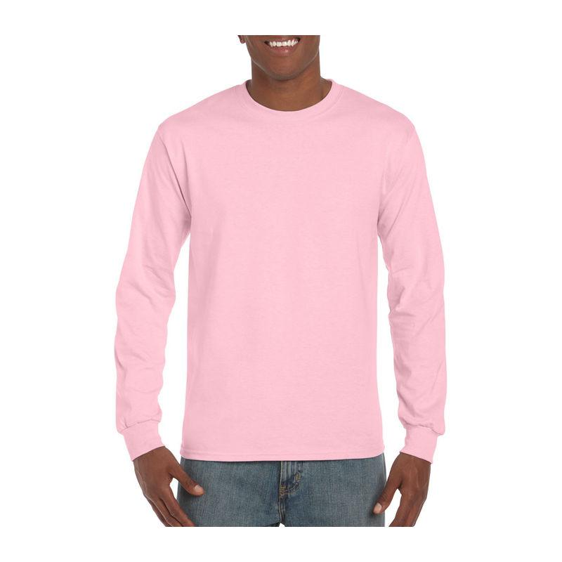 Tricou cu mânecă lungă pentru bărbați Gildan Ultra Cotton™ Roz L