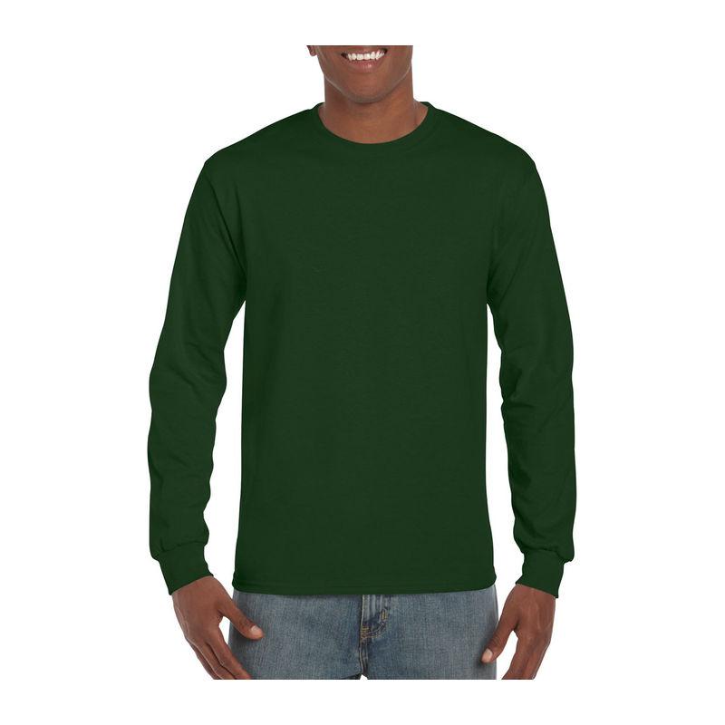 Tricou cu mânecă lungă pentru bărbați Gildan Ultra Cotton™ Verde 4XL