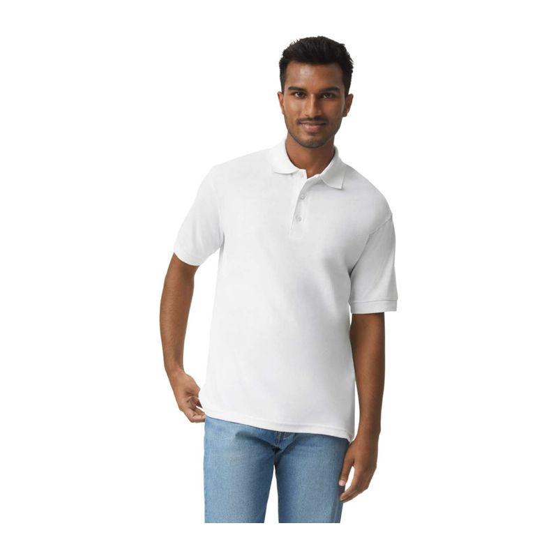 Tricou polo jersey pentru bărbați DryBlend® Alb