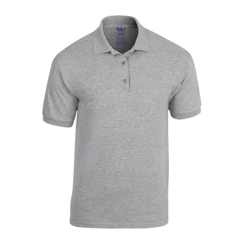 Tricou polo jersey pentru bărbați DryBlend® Gri 3XL