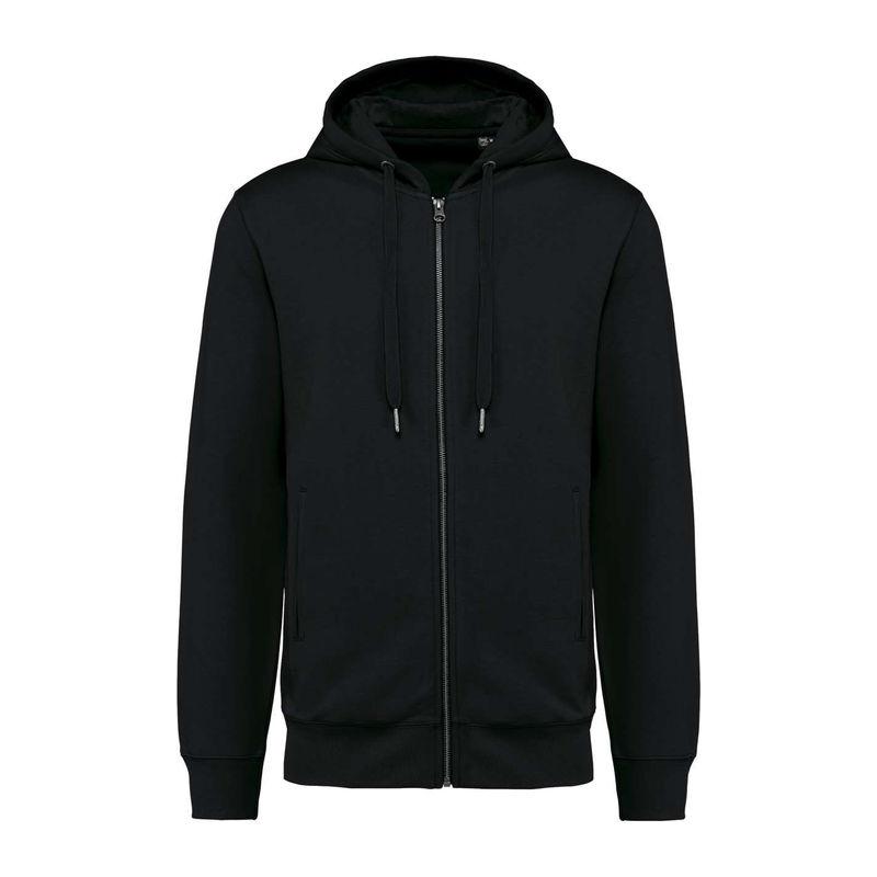 Hanorac unisex cu glugă și închidere cu fermoar Negru