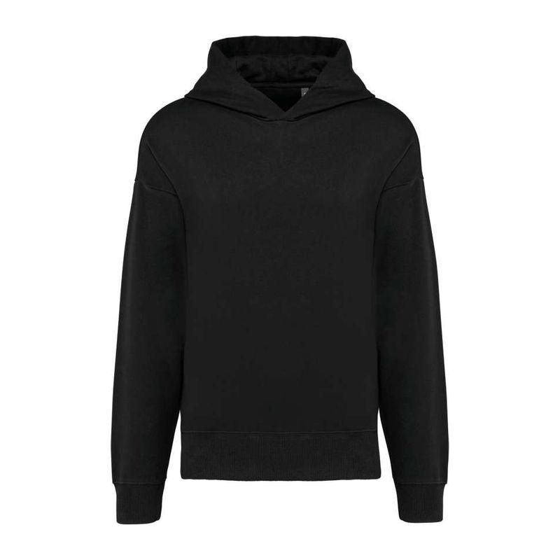 Hanorac fleece unisex croială largă Negru