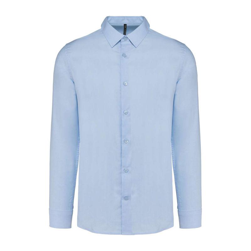 Cămașă cu mânecă lungă fără buzunar pentru bărbați Oxford Blue 3XL