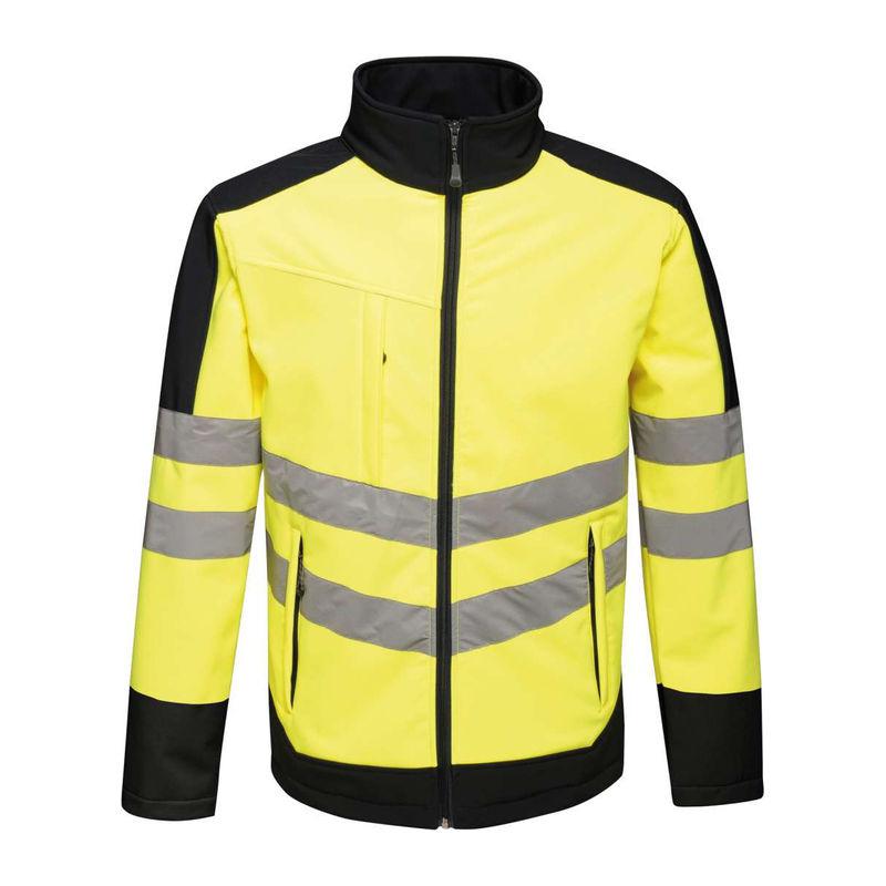 Jachetă softshell 3 straturi unisex Hi-Vis Pro Yellow/Navy L