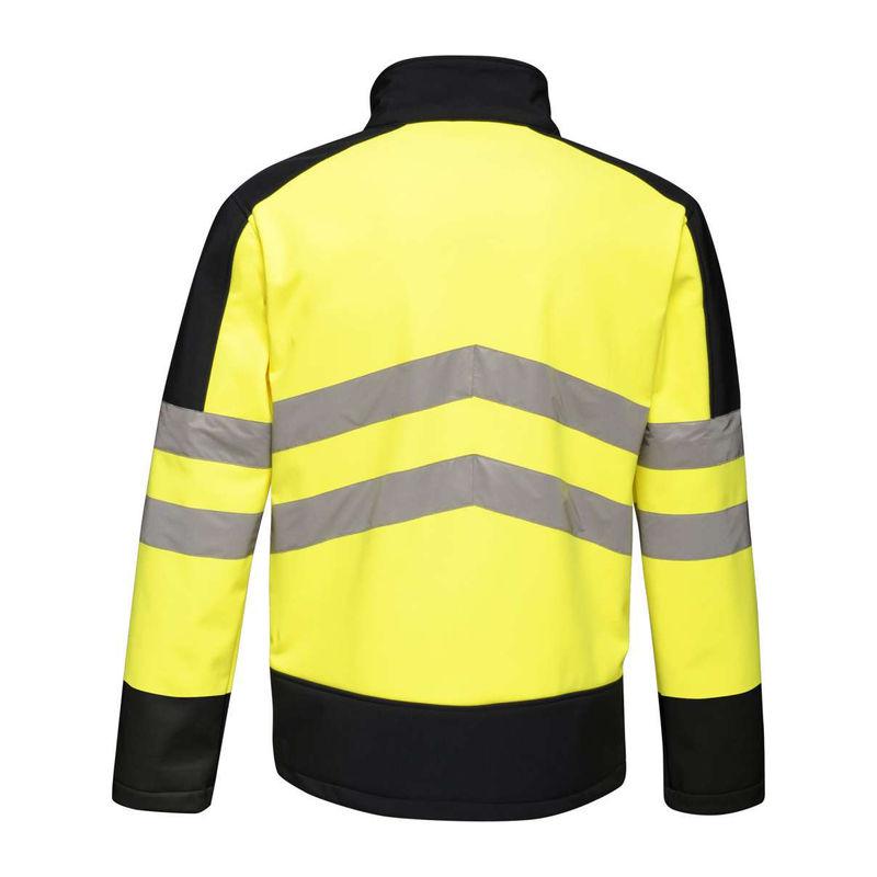 Jachetă softshell 3 straturi unisex Hi-Vis Pro Yellow/Navy L