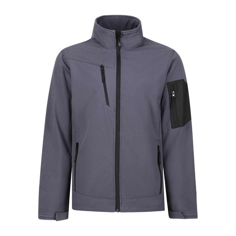 Jachetă softshell pentru bărbați, membrană cu 3 straturi, Arcola Seal Grey/Black L