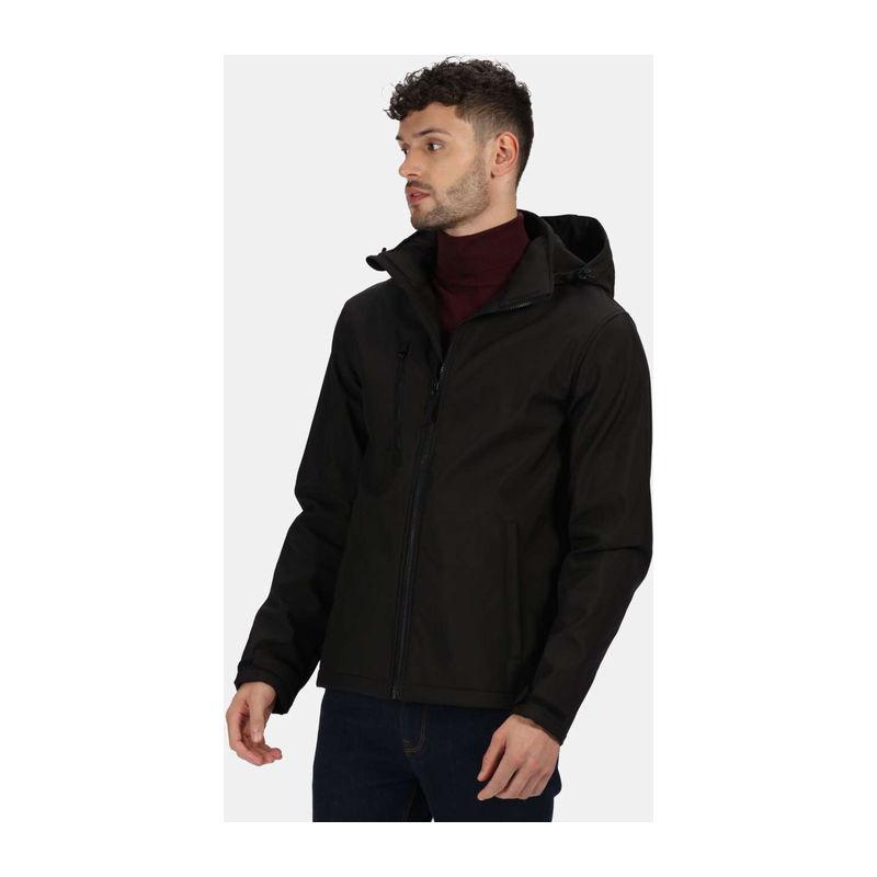 Jachetă softshell pentru bărbați, 3 straturi, Venturer Negru