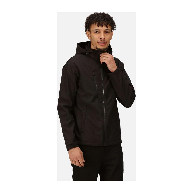 Jachetă softshell pentru bărbați, 3 straturi, Venturer Negru L