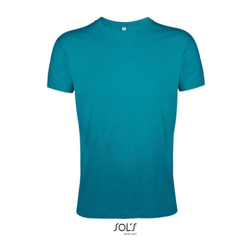 Tricou cu guler rotund și croială strâmtă, pentru bărbați, Sol's Regent Fit Albastru XS