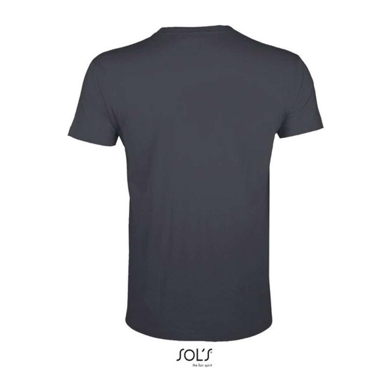 Tricou cu guler rotund și croială strâmtă, pentru bărbați, Sol's Regent Fit Gri XL