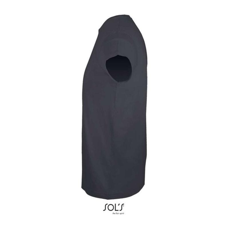 Tricou cu guler rotund și croială strâmtă, pentru bărbați, Sol's Regent Fit Gri XL