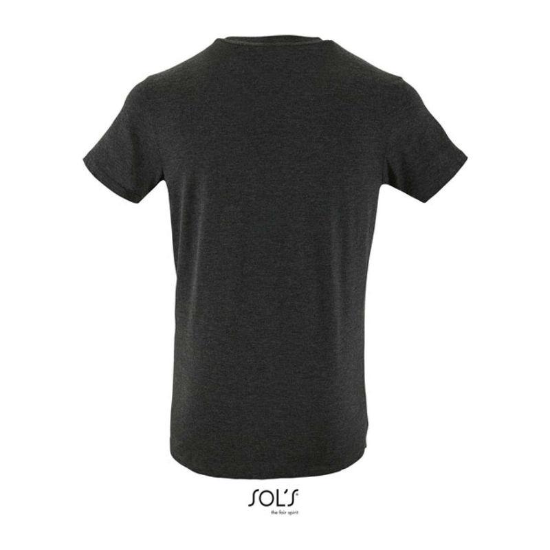 Tricou cu guler rotund și croială strâmtă, pentru bărbați, Sol's Regent Fit Charcoal Melange XL