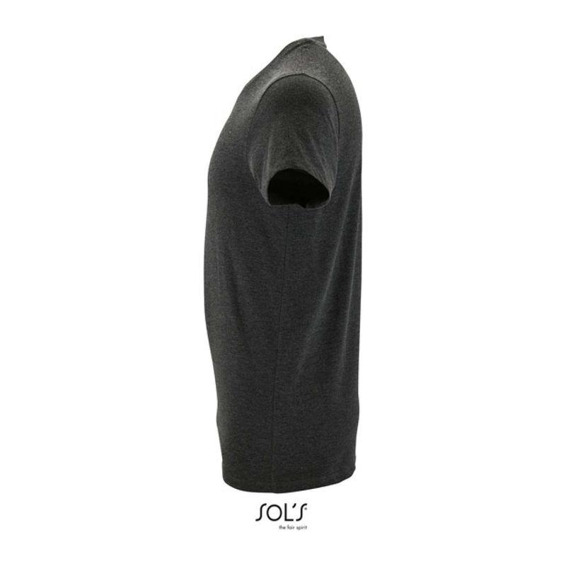 Tricou cu guler rotund și croială strâmtă, pentru bărbați, Sol's Regent Fit Charcoal Melange XL