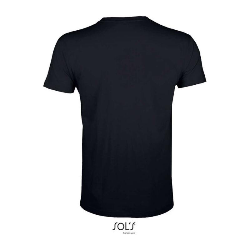 Tricou cu guler rotund și croială strâmtă, pentru bărbați, Sol's Regent Fit Negru S