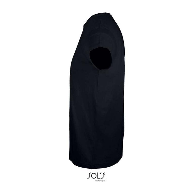 Tricou cu guler rotund și croială strâmtă, pentru bărbați, Sol's Regent Fit Negru S
