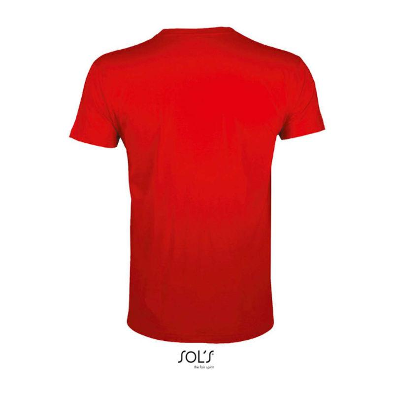 Tricou cu guler rotund și croială strâmtă, pentru bărbați, Sol's Regent Fit Rosu S