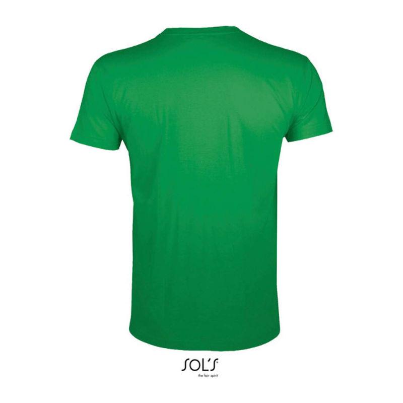 Tricou cu guler rotund și croială strâmtă, pentru bărbați, Sol's Regent Fit Verde XL
