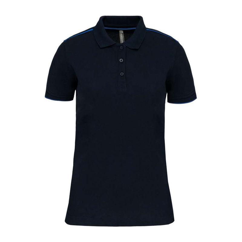 Tricou polo pentru femei, accesorii contrastante, utilizare intensivă Navy/Off White