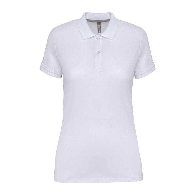 Tricou polo pentru femei, uz profesional Alb