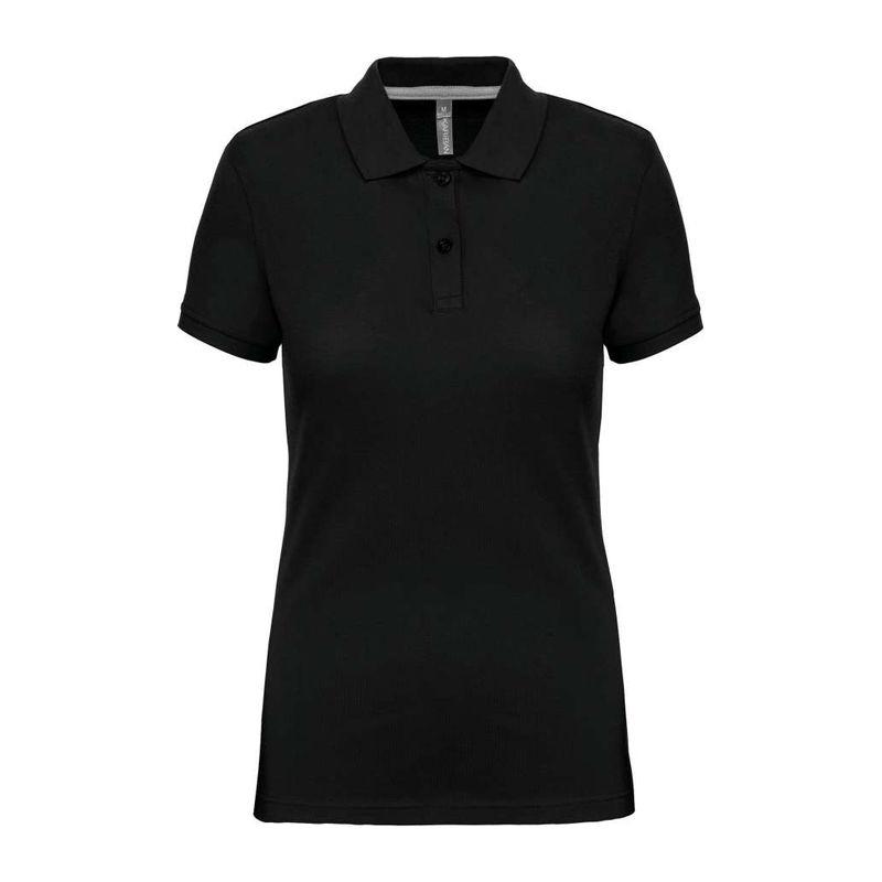 Tricou polo pentru femei, uz profesional Negru