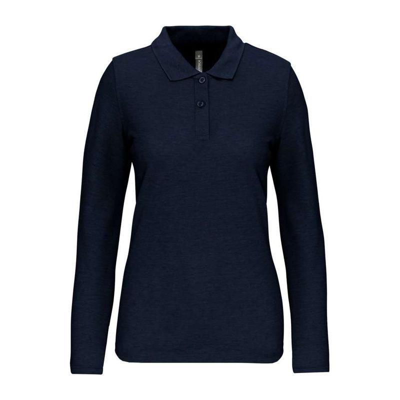 Tricou polo cu mânecă lungă, pentru femei, uz profesional Navy Blue