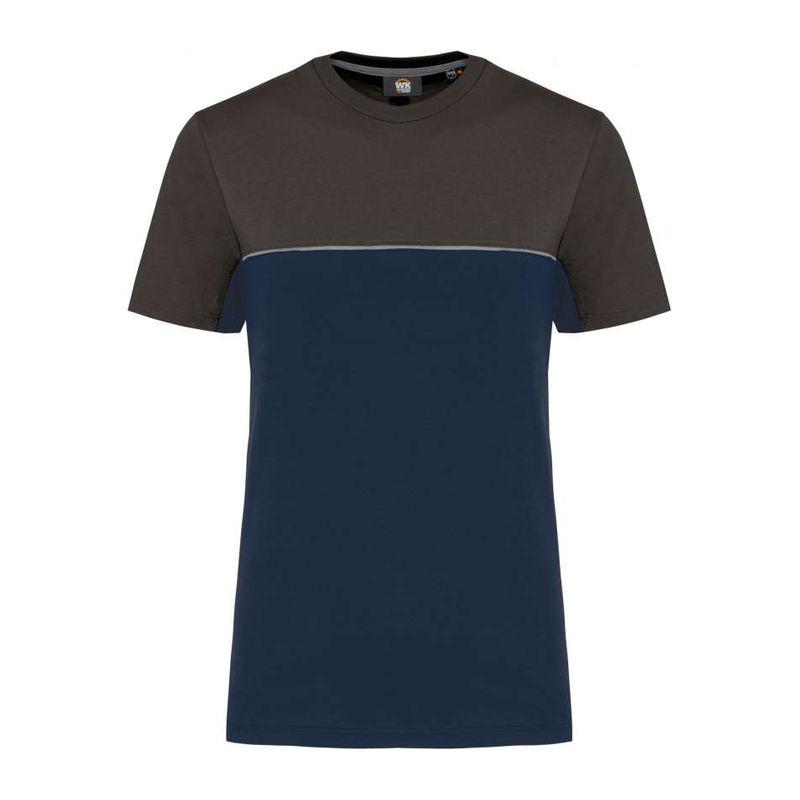 Tricou eco-friendly unisex, în două nuanțe Navy/Dark Grey M