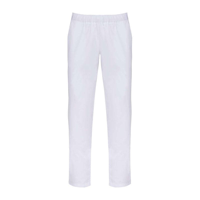 Pantaloni de bumbac, unisex Alb