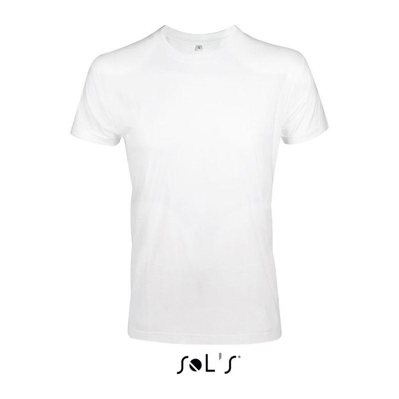 Tricou cu guler rotund, pentru bărbați, Sol's Imperial Fit Alb