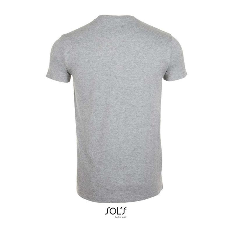 Tricou cu guler rotund, pentru bărbați, Sol's Imperial Fit Grey Melange S