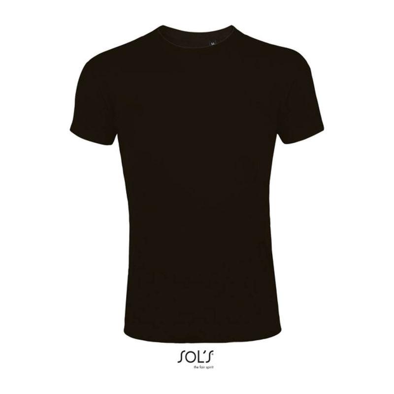 Tricou cu guler rotund, pentru bărbați, Sol's Imperial Fit Negru XXL