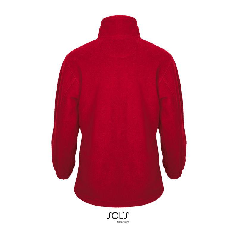 Jachetă fleece pentru copii, închidere cu fermoar Sol's North Rosu